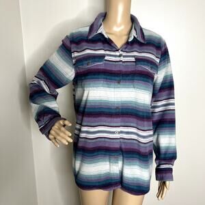 Eddie Bauer Striped Button Down Long Sleeve Top